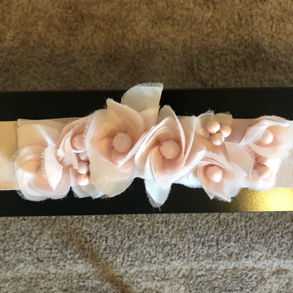 White by Vera Wang blush sash